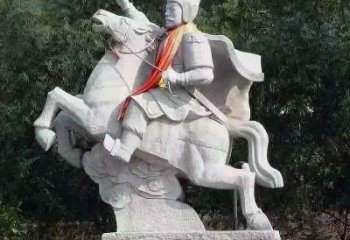 山西神帅韩信骑马石雕塑像，领雕塑定制出精美传奇