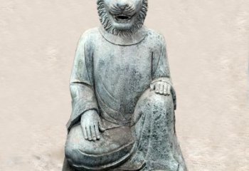 山西中领雕塑：生肖虎-兽首人身石雕精品
