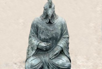 山西鸡兽融合的象征——全新兽首人身石雕
