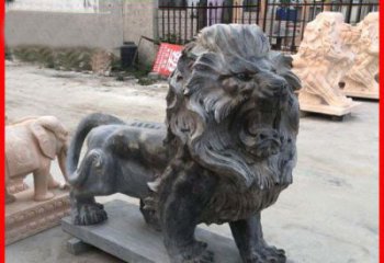 山西中领雕塑：精美狮子公园石雕