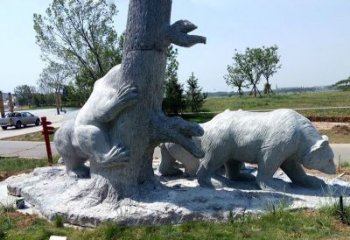 山西欧洲风格狗熊公园雕塑