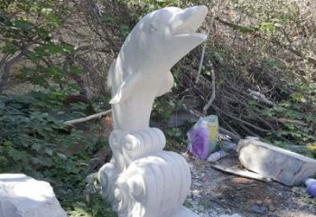 山西石雕海豚海浪