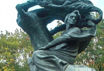 山西世界名人19世纪波兰作曲家肖邦创意雕塑
