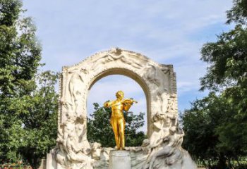山西世界名人古典主义作曲家莫扎特公园铜雕像