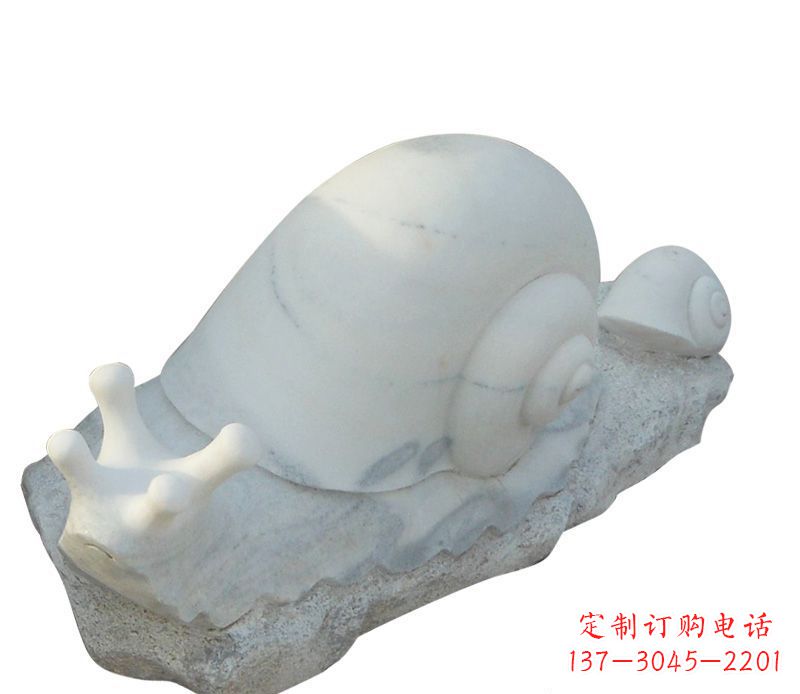山西蜗牛石雕公园动物摆件