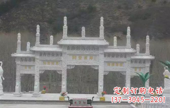 山西五门牌坊石雕 (2)