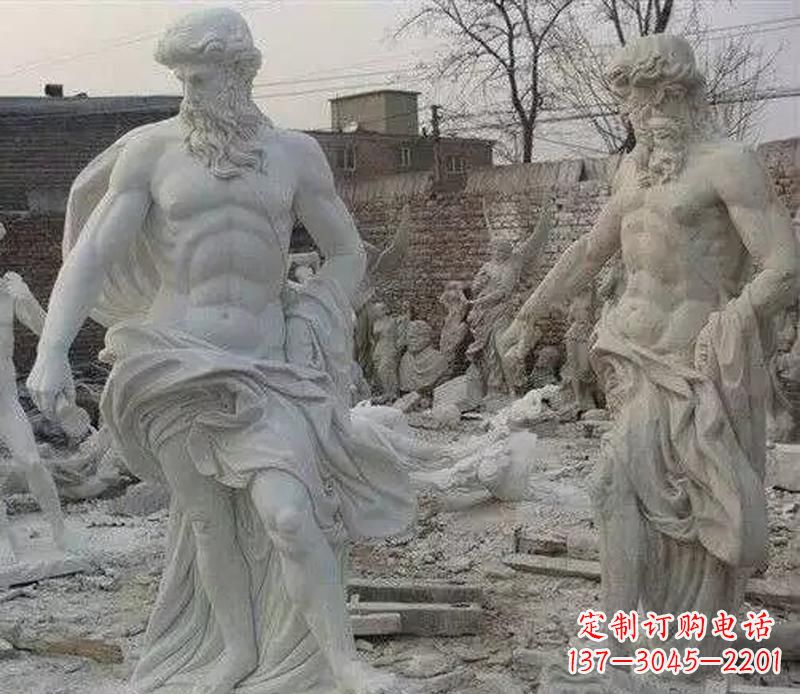 山西西方阿基米德人物石雕