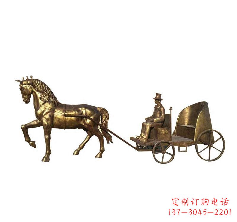 山西西方马车铜雕
