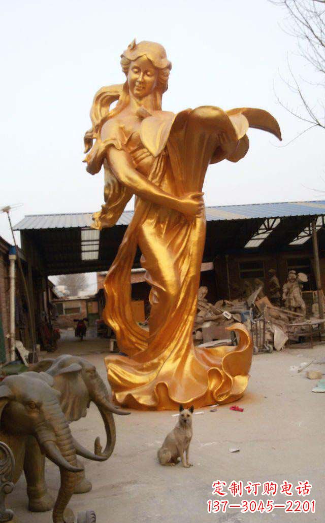 山西西方美女人物铜雕