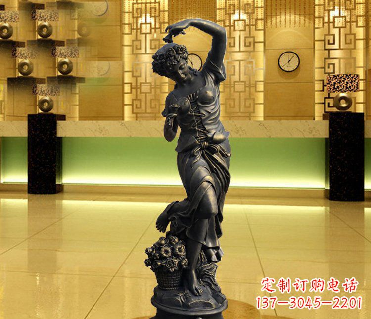 山西西方女人别墅景观铜雕