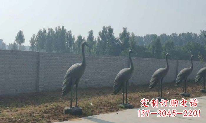 山西仙鹤抽象铜雕 (2)
