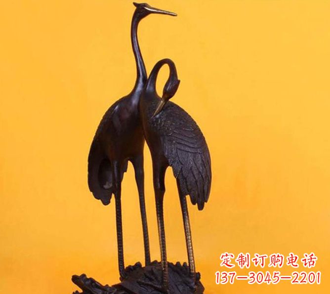 山西仙鹤雕塑铜