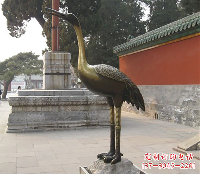 山西仙鹤动物铜雕 (2)