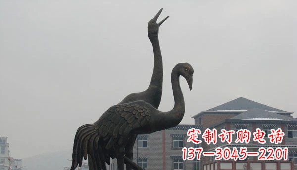 山西仙鹤公园景观铜雕