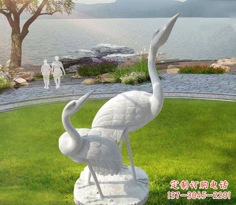 山西仙鹤石雕公园动物雕塑