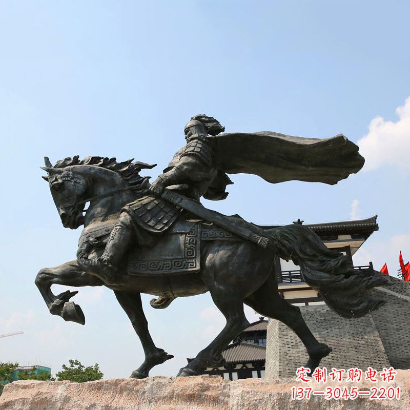 山西项羽骑马铜雕景观雕塑-景区景点历史名人西楚霸王雕像
