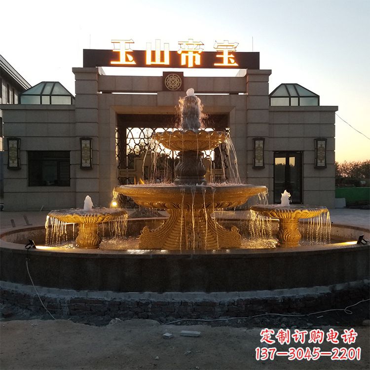 山西小区广场欧式水景石雕喷泉