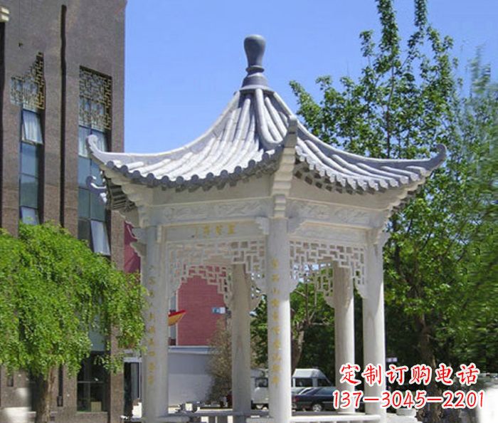 山西小区景观大理石凉亭