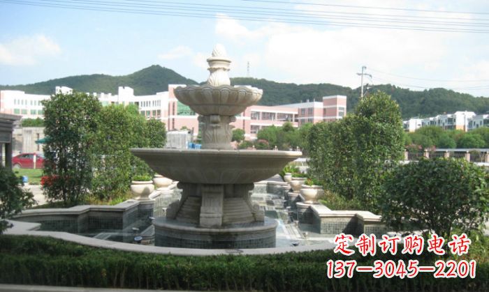 山西小区景观大理石喷泉石雕 (2)