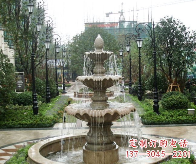 山西小区景观大理石喷泉石雕 (4)
