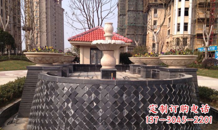 山西小区景观大理石喷泉石雕 (3)