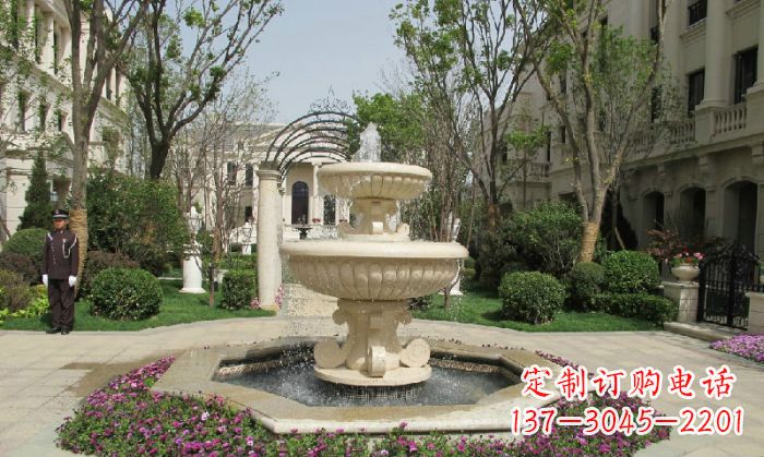 山西小区景观大理石喷泉石雕 (7)