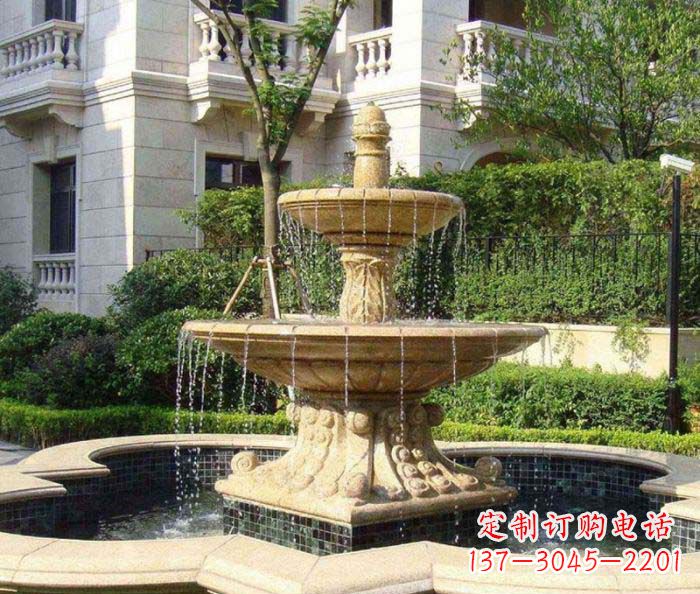 山西小区景观大型喷泉石雕 (2)