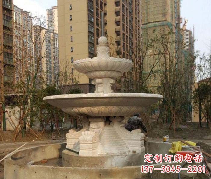 山西小区景观大型喷泉石雕 (3)