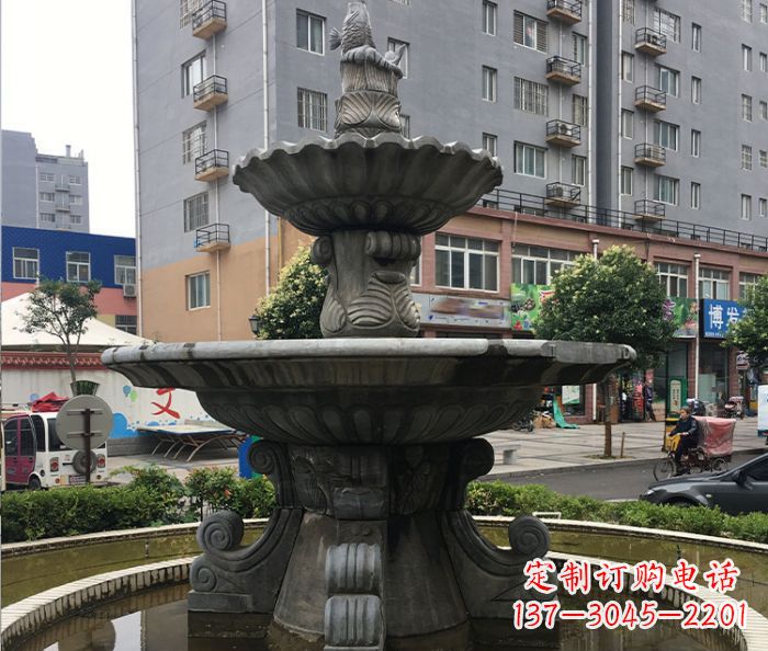 山西小区景观仿古喷泉石雕