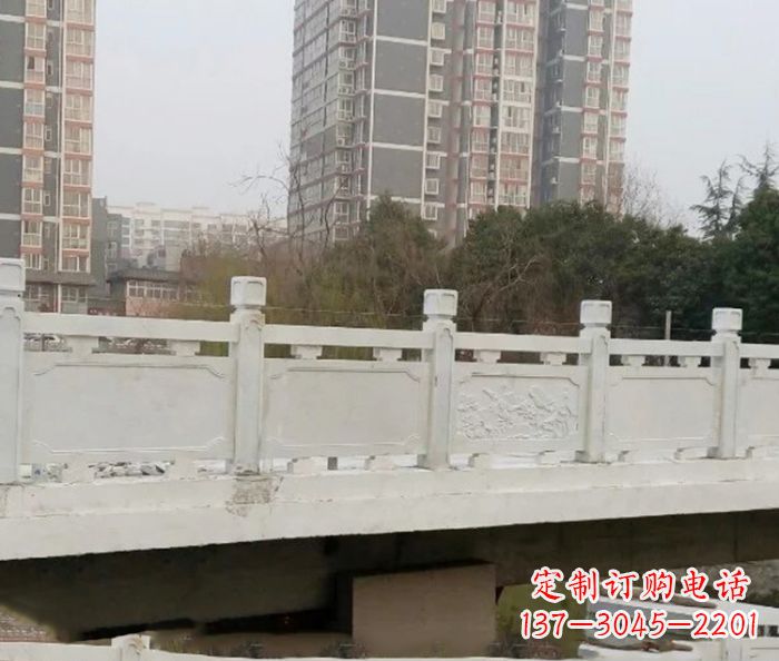 山西小区景观汉白玉石雕栏板 (2)