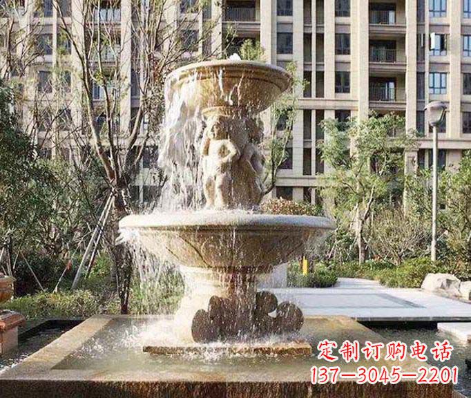 山西小区景观欧式喷泉石雕 (3)