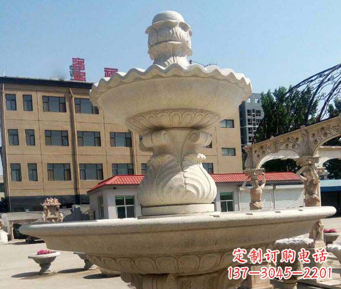 山西小区景观砂岩大型喷泉石雕
