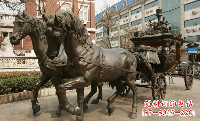 山西小区欧式马车铜雕