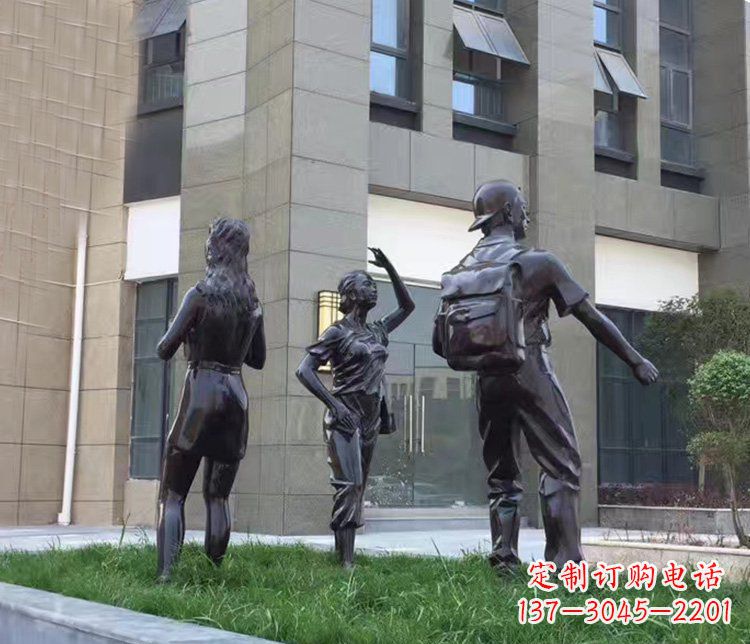 山西小区铜雕美女人物雕塑