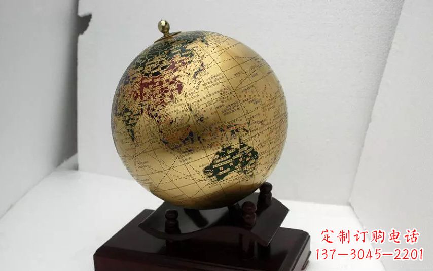 山西校园不锈钢地球仪雕塑 (3)