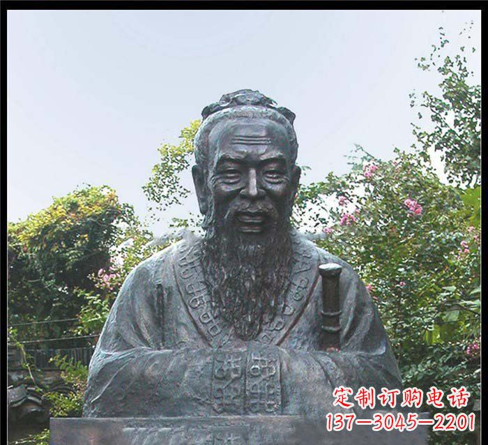 山西校园大型孔子头像铜雕