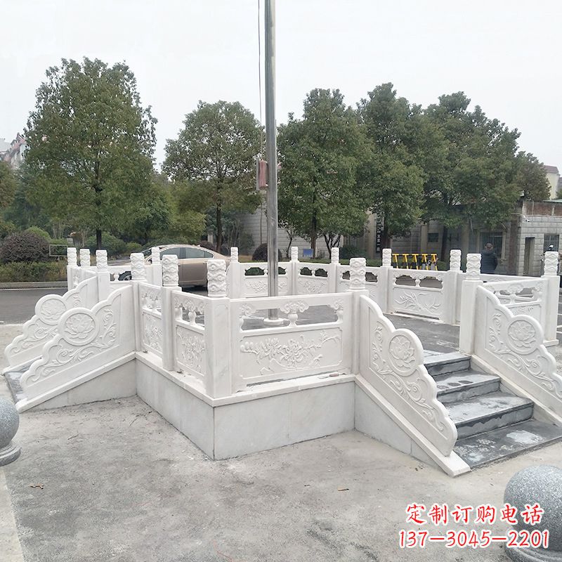 山西校园广场石雕升旗台