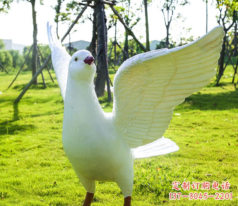 山西校园和平鸽雕塑