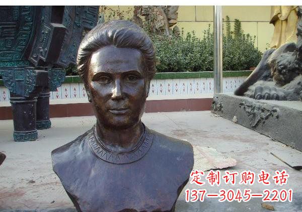 山西校园居里夫头像铜雕