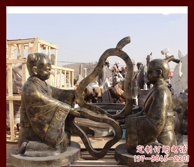 山西校园孔融让梨铜雕