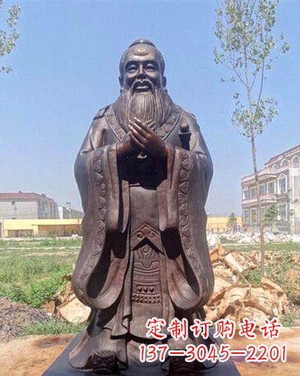 山西校园孔子雕像 (2)