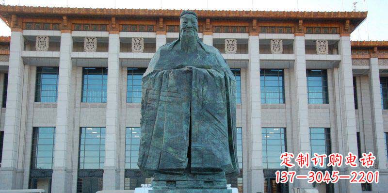 山西校园孔子景观铜雕