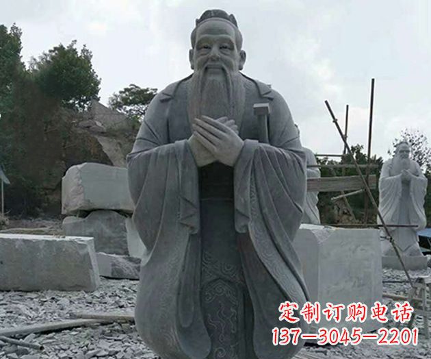 山西校园孔子人物石雕