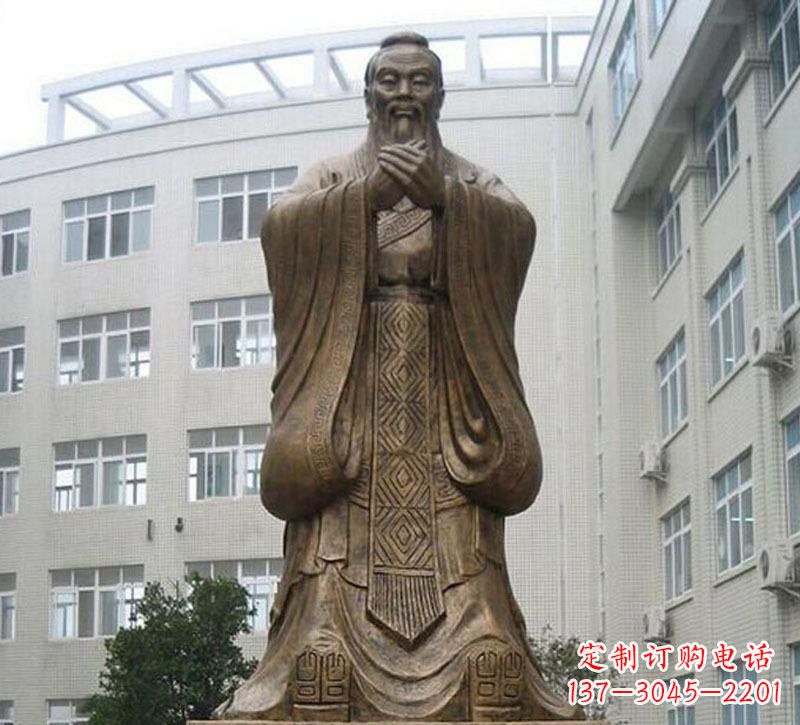 山西校园孔子铜雕222