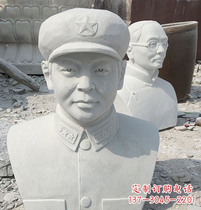 山西校园雷锋头像石雕