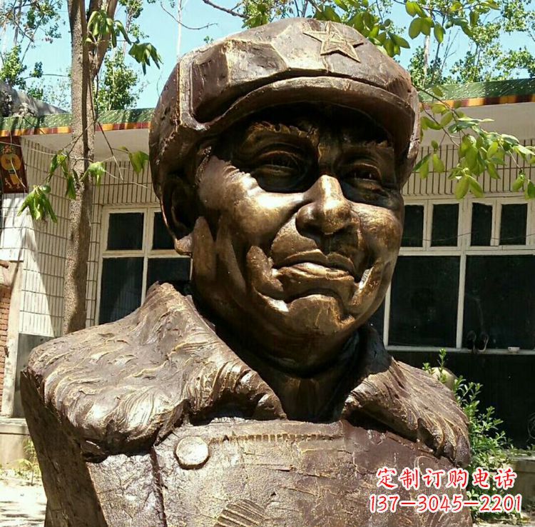 山西校园名人朱德胸像铜雕