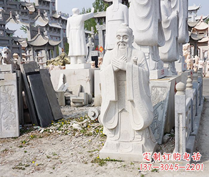 山西校园人物孔子石雕 (3)