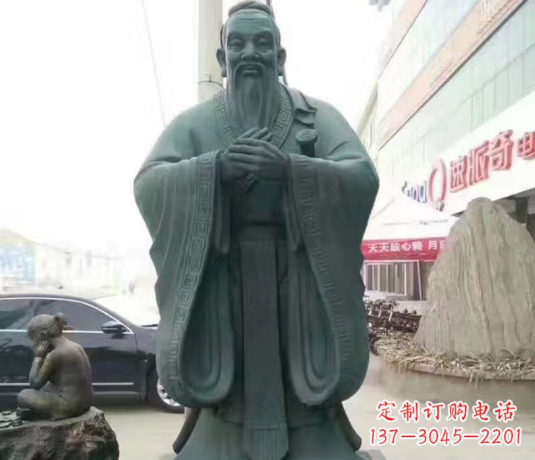 山西校园人物孔子行教像