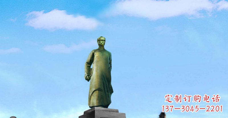 山西校园朱自清近代名人铜雕