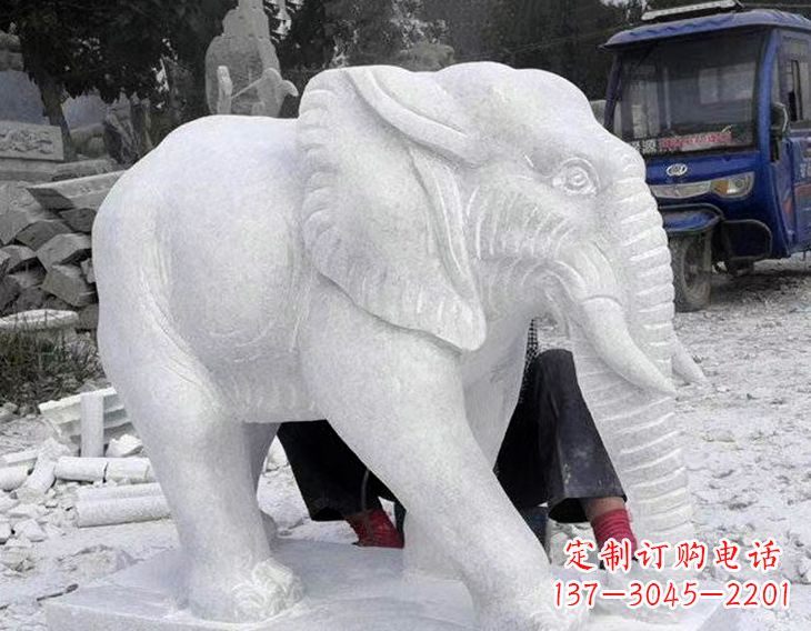 山西写实大象石雕